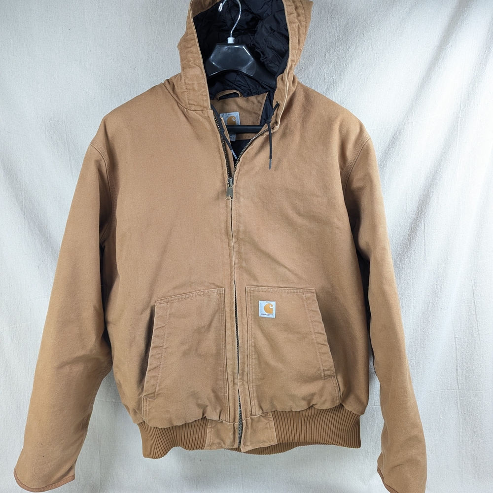 Carhartt Quilted Flannel Lined Duck Active Jacket XL Thinsulate Good Condition
